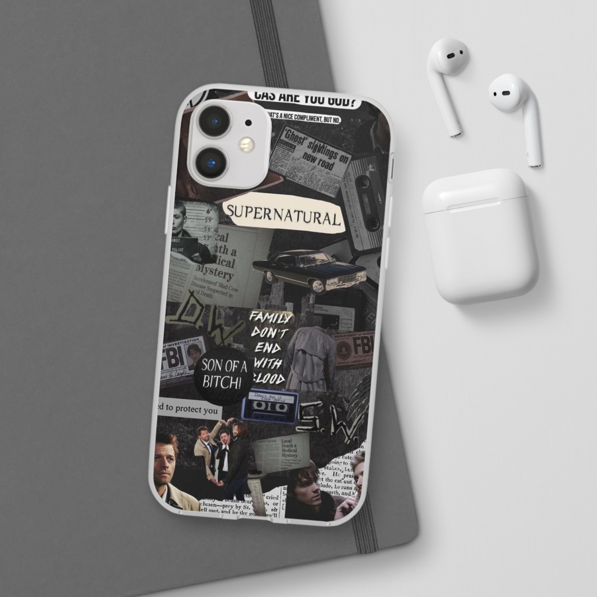 Supernatural Phone Cases, Collage, Mood Board Winchester Brothers Movie Fan iPhone Cases