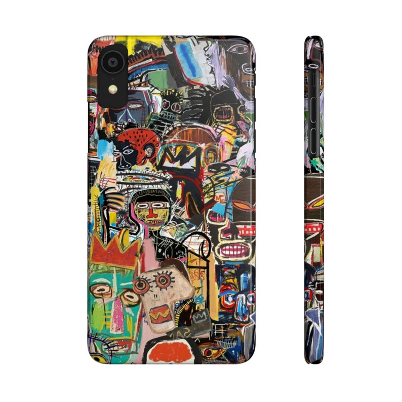 Jean Michel Basquiat Slim Phone Cases, Basquiat Art Phone Case Abstract
