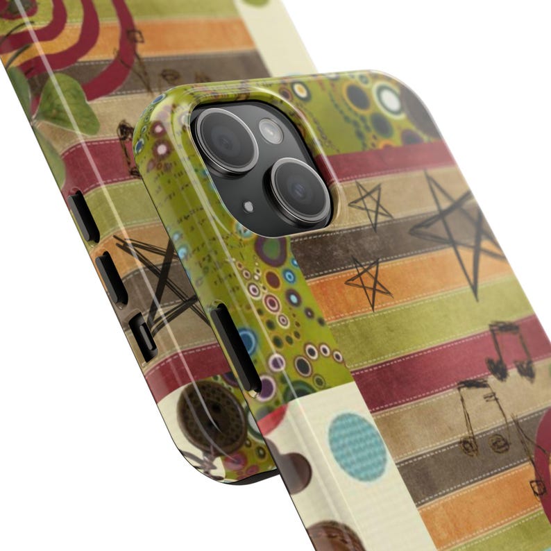 Retro Whimsy Artistic Collage Phone Cases, Star Phone Case, Aesthetic Cover, Abstract Funky Designs, Samsung Galaxy s25,iPhone 16 Cases image 12