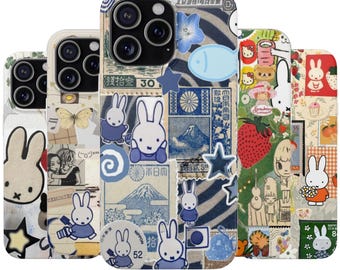 Japanese iPhone Cover • Mood Board Collage • Yoshitomo Nara Inspired • Bunny Lover Phone Cover