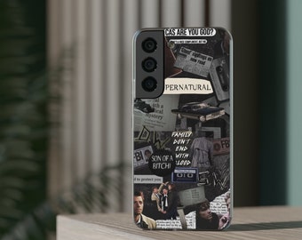 Fundas de teléfono sobrenaturales, Regalos sobrenaturales, Collage, panel de estado de ánimo, iPhone, Samsung, regalo, Hermanos Winchester, Dean Winchester, Drama