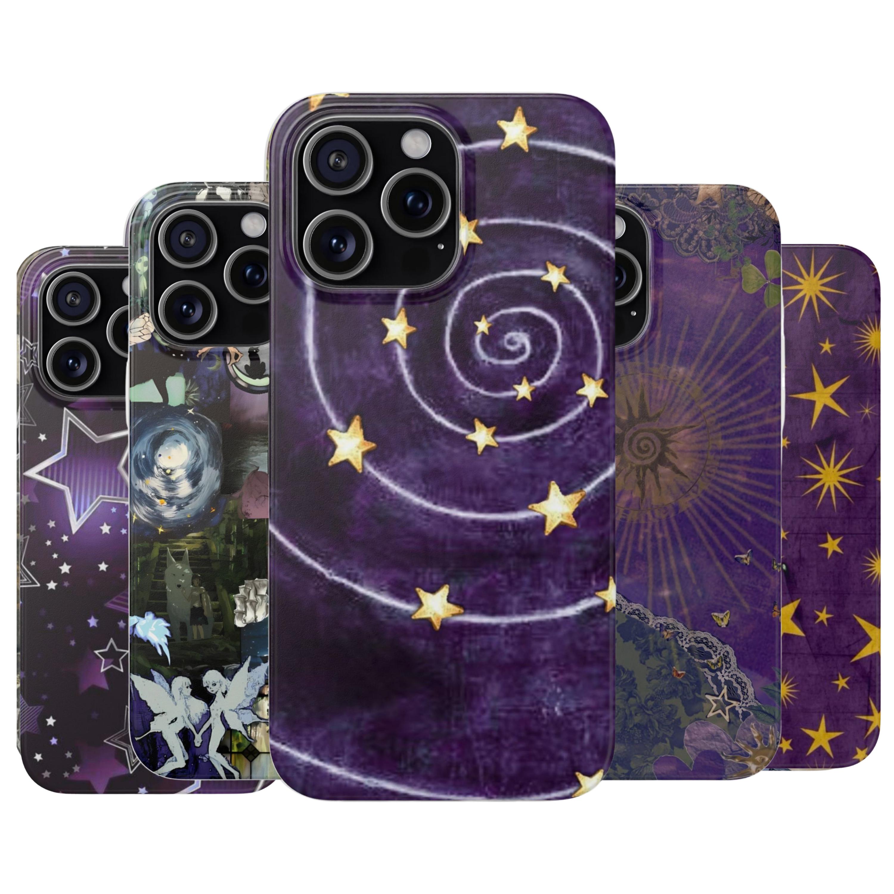 Whimsigot Stellar Whispers | Purple Galaxy Aesthetic Starry Night Phone Flexi Cases