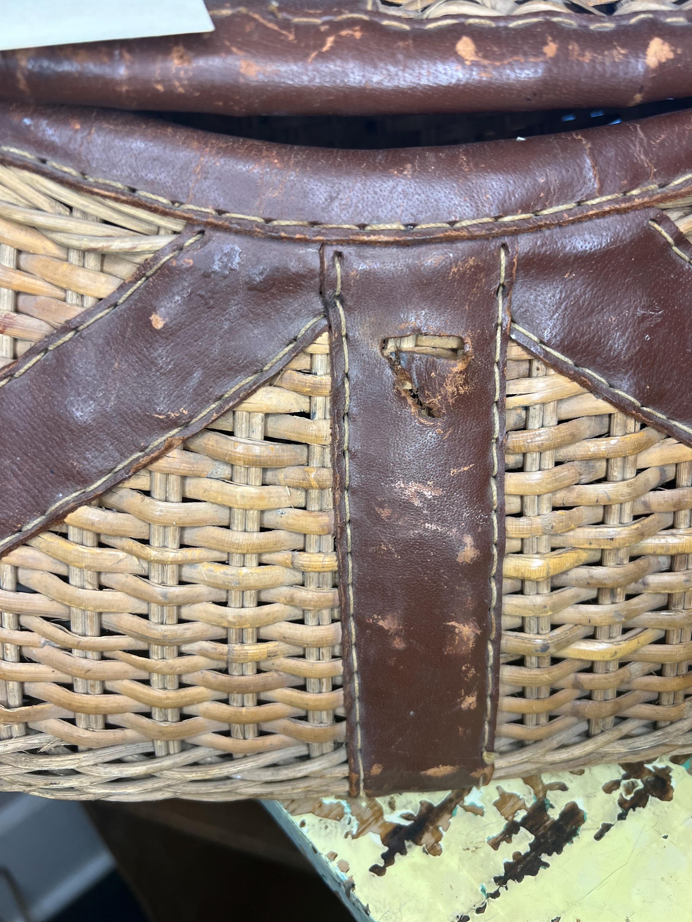 Panier De Pêche à La Mouche Vintage Cabelas - Osier Tressé (creel) - USA