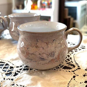 Mug vintage Denby Coloroll en grès – Tasse à café en poterie anglaise rustique