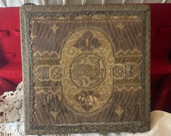 Antique Embroidered Jewellery Box