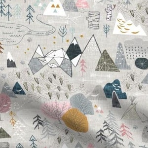 Max's Map Rosa Stoff Rest - Baumwoll Stoff Rest 84cm x 138cm Bio Baumwolle