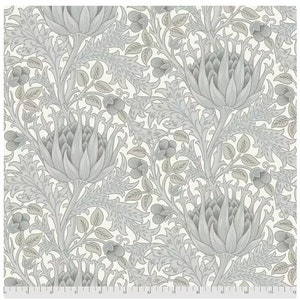 Resterende stof: 55 x 44 inch (b x h) - Artisjokduif - 100% katoenquiltstof - FreeSpirit Fabrics, William Morris Co.