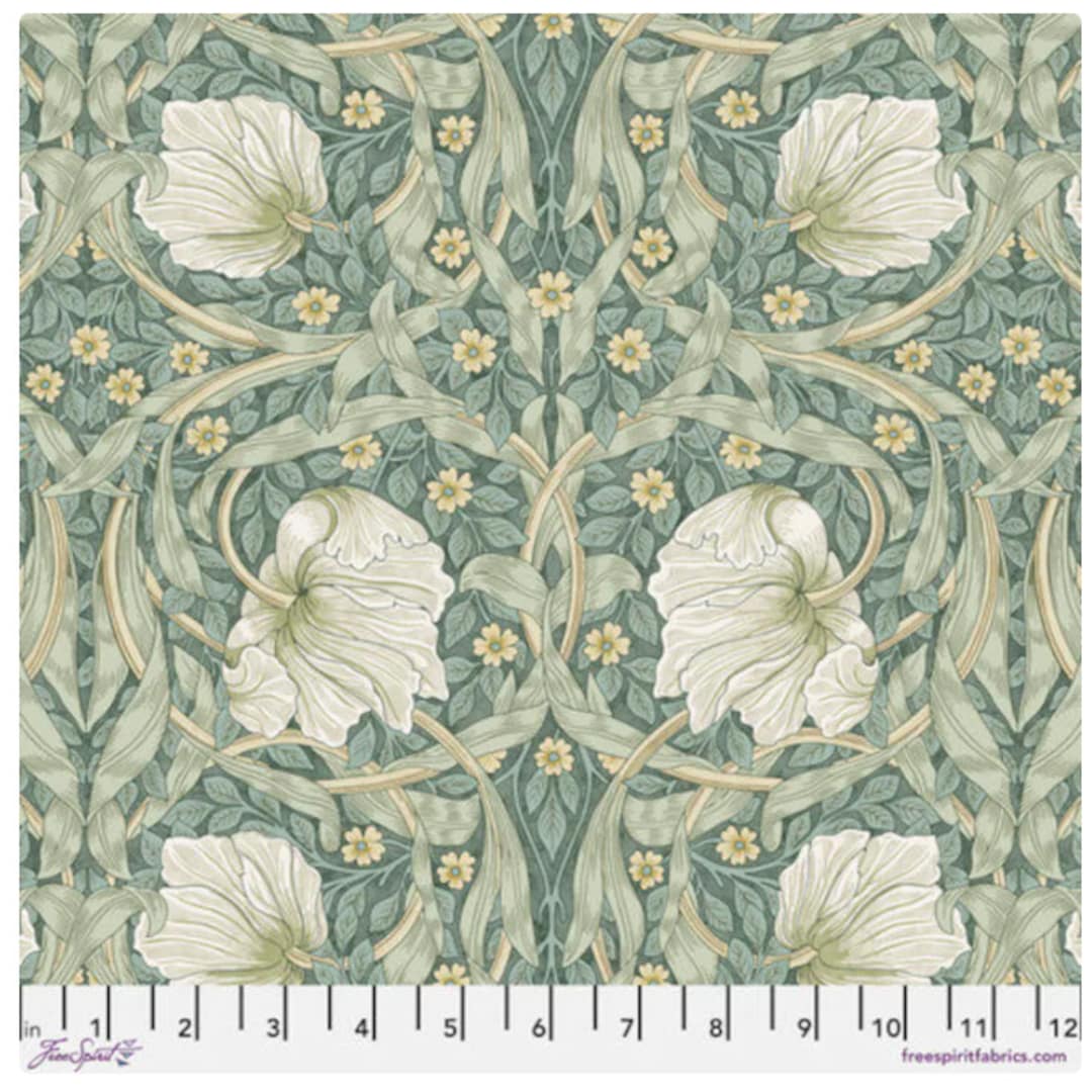 Leicester Pimpernel Olive Remnant 18 L X 44 W 100 Cotton Quilting