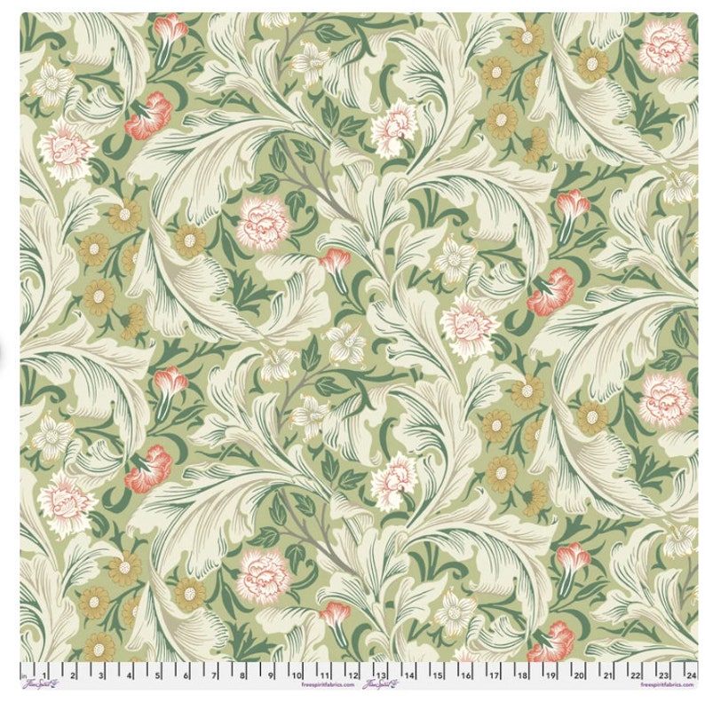 Leicester Olive Remnant 15 L X 17 W 100 Cotton Quilting Fabric