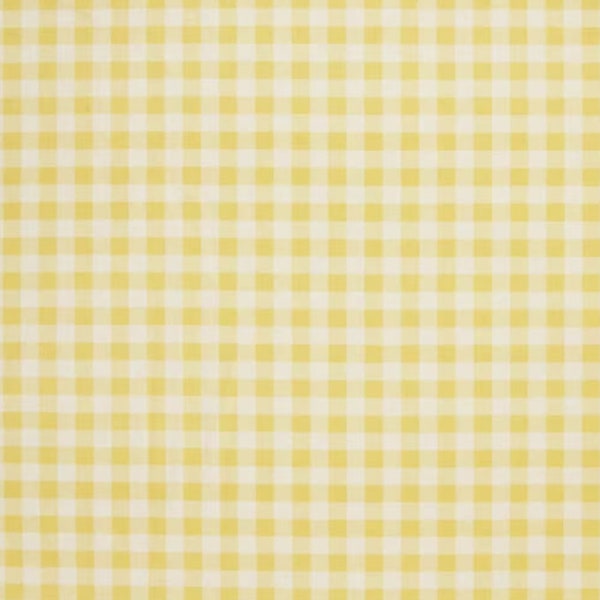 Fabric Remnant 36" L x 44" W - Yellow Gingham Fabric - Yellow Checks Quilt Cotton Fabric