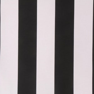Sunbrella 58030-0000 Cabana Solution Dyed Acrylic Outdoor Fabric in Classic - Fabric Remnant 15" L x 54" W - Black and white stripe