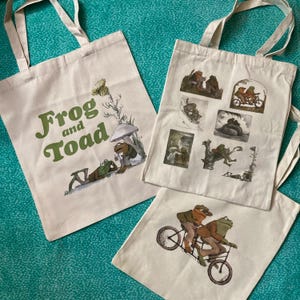 Frog and Toad canvas tote bag. You pick.