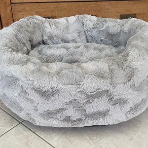 Kusakö en simili cuir robuste anthracite et peluche gris clair sac de couchage sac de couchage couverture pour chien panier pour chien sac de couchage pour chien image 2