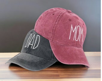 Mom and Dad Caps, Embroidered caps Baseball cap, Father Day Gift, Mother day gift |Adjustable hat