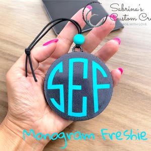 Monogram Round Scented Car Freshie