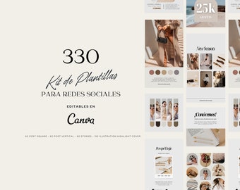 Plantilla Editable en Canva para Redes Sociales Minimalista | Pack de Plantillas para Instagram  | Plantillas para Social Media