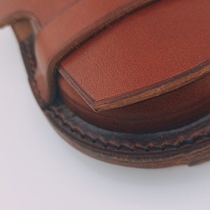 handmade leather pocket watch case image 3