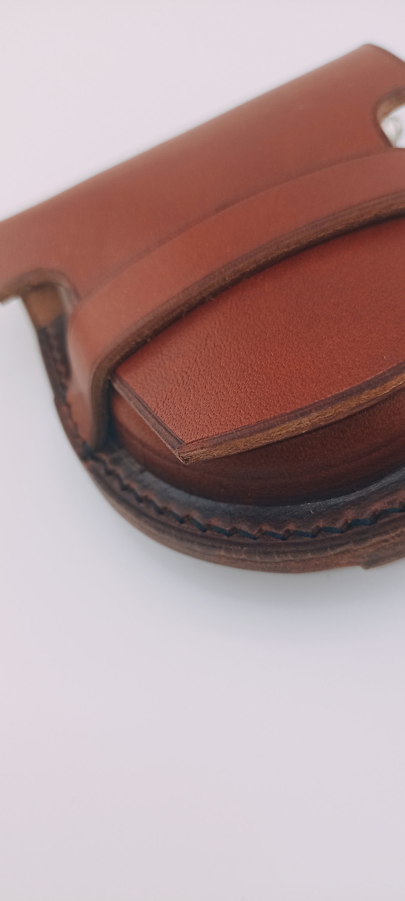 handmade leather pocket watch case image 3
