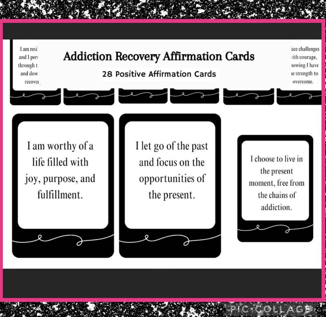 Addiction Recovery Affirmation Cards Sobriety Coping Strategies