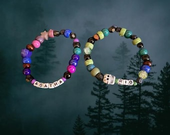 Conjunto de pulseras a juego con temática de Marvel de Agatha y Rio / Joyería con temática de fans de Marvel