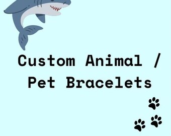 Pulsera personalizada con animal o mascota / Colección de pulseras con palabras al azar