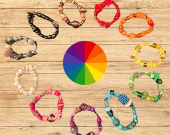 Conjunto de pulseras arcoíris / Colección de atuendos a juego / Combina con cualquier pulsera