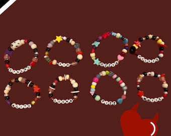 Pulseras Helluva Boss / Pulseras de la amistad con temática de Vivziepop