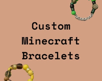 Pulsera personalizada de Minecraft / Crea tu propia joyería temática