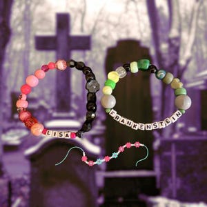 Lisa Frankenstein Themed Bracelet Set | Fan Themed Matching Goth Jewelry