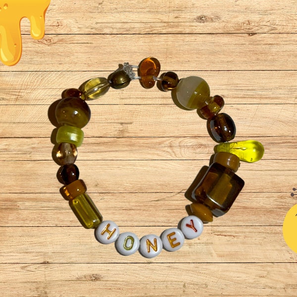 Honey Bracelet | Food Themed Bracelet | Bee Bracelet | Random Word Collection