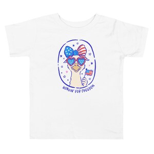 Honkin&#39; for Freedom || Toddler Short Sleeve Tee || 4th of July, July Fourth, USA, Independence Day