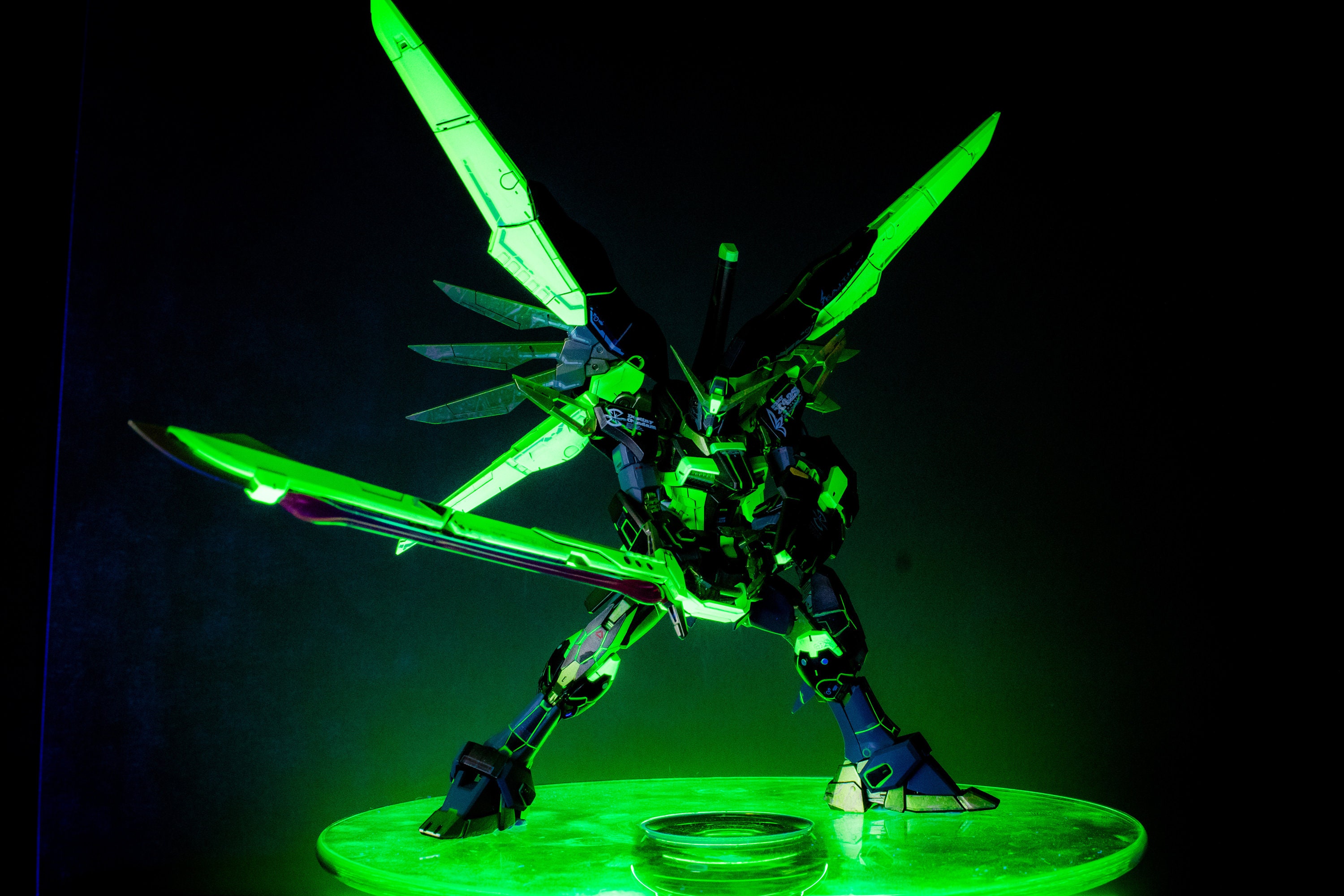 Real Grade Destiny Gundam Custom Flourescent Paintjob
