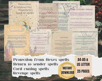 Instant Download Grimoire Wicca Protection Ritual Magical Self-Defense Empowerment Magic PDF Spell Book Witchcraft Guide Beginner Witch