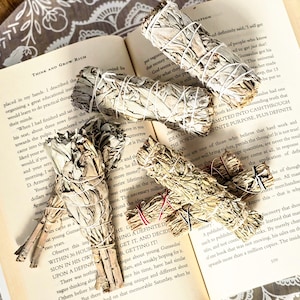 Assorted Size Sage Smudge Stick Selection for Aura Cleansing Smoke Purification Herbal Smudge Sacred Stick White Sage Energy Balancing Tool