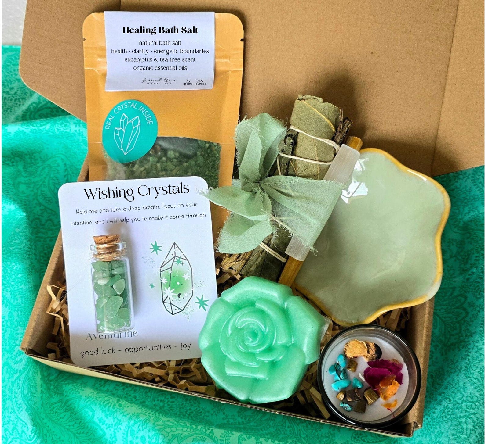 Healing Gift Box Crystal Healing Set Spiritual Gift Box Wellness Care ...