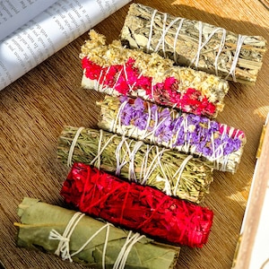 Smudge Dry Herbs Lavender Smudge Stick Spiritual Cleanse Smudge Tool Smudging Wand House Protection Git Set Smudge Herbs Alternative Gifts