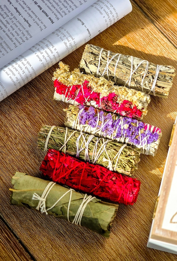 Smudge Dry Herbs Lavender Smudge Stick Spiritual Cleanse Smudge Tool Smudging Wand House Protection Git Set Smudge Herbs Alternative Gifts