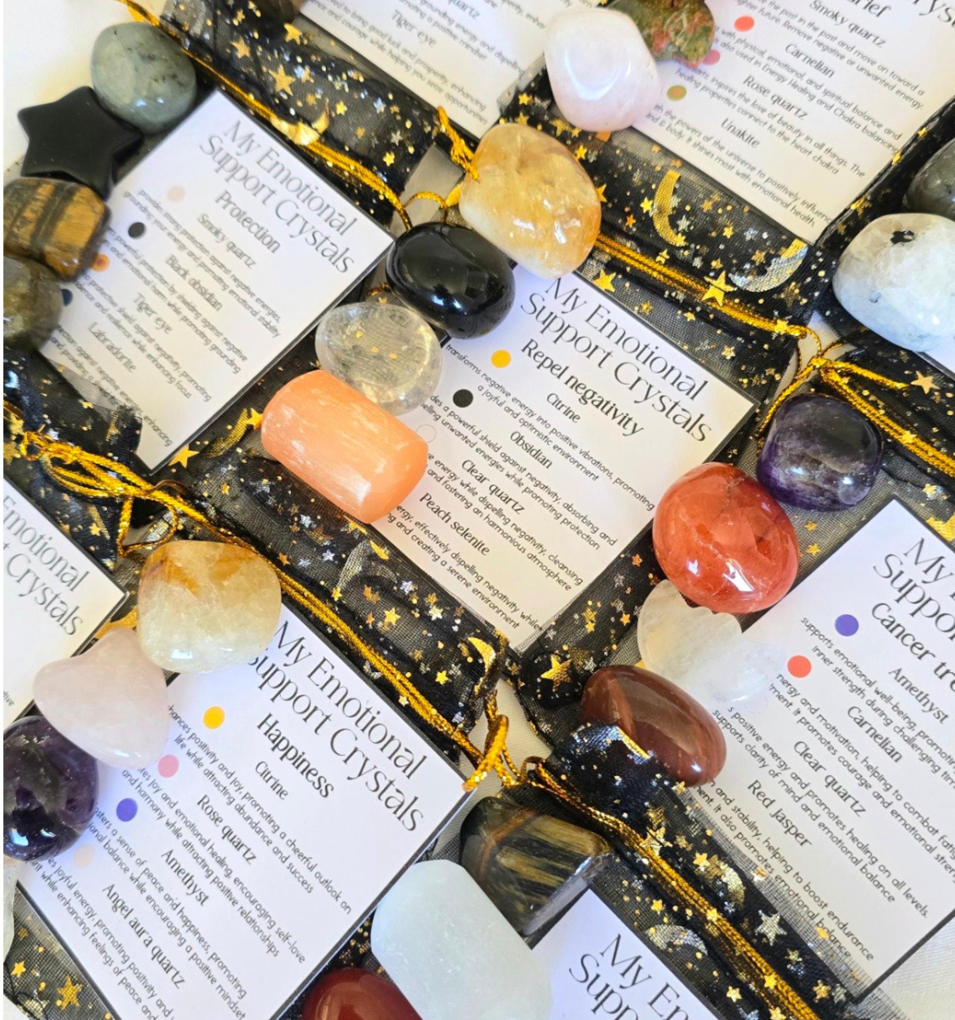 Customizable Crystal Pouch Spiritual Gift Set Self Care Crystal Healing ...