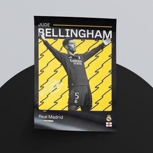 JUDE BELLINGHAM | Real Madrid Football Gift, Soccer Gifts, Sports Poster, Football Player Poster, Soccer Wall Art, Sports Bedroom Posters