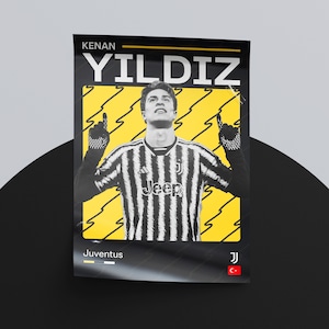 Kenan Yildiz | Kenan Yildiz Football Gift, Soccer Gifts, Sports Poster, Football Player Poster, Soccer Wall Art, Sports Bedroom Posters