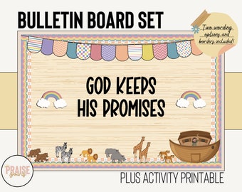 God Keeps His Promises Bulletin Kit, Church Bulletin Board Kit, Printable Bulletin Board, DIY Kit, ,Sunday School Bulletin Board