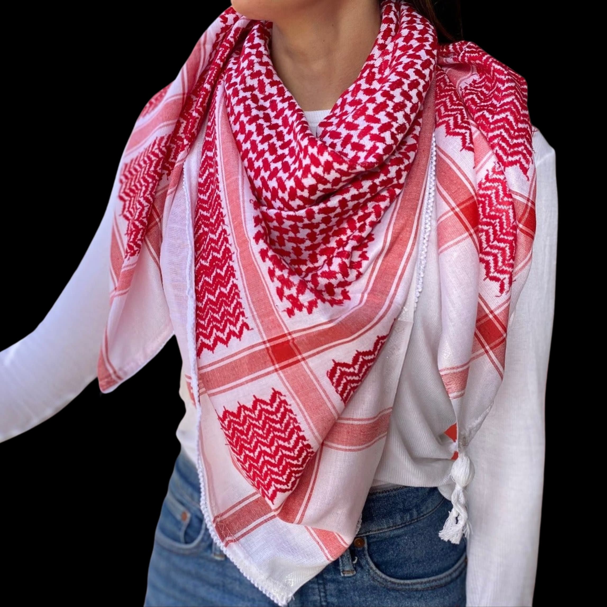 Kefiyah Keffiyeh Palestinian Scarf , How to Wear the Kufiya, Keffiyeh, Shemagh ...