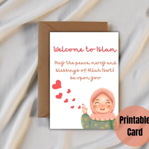 Cartão de felicitações personalizado para novos muçulmanos, cartão de boas-vindas ao islamismo, cartão para convertidos, cartão Shahada, cartão para convertidos ao islamismo, cartão de conversão
