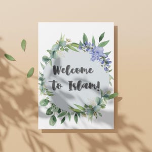 Cartão de felicitações personalizado para novos muçulmanos, cartão de boas-vindas ao islamismo, cartão para convertidos, cartão Shahada, cartão para convertidos ao islamismo, cartão de conversão