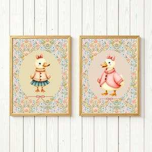 Ducks Nursery Decor Print Set: Watercolor Woodland Art (Digital Download)