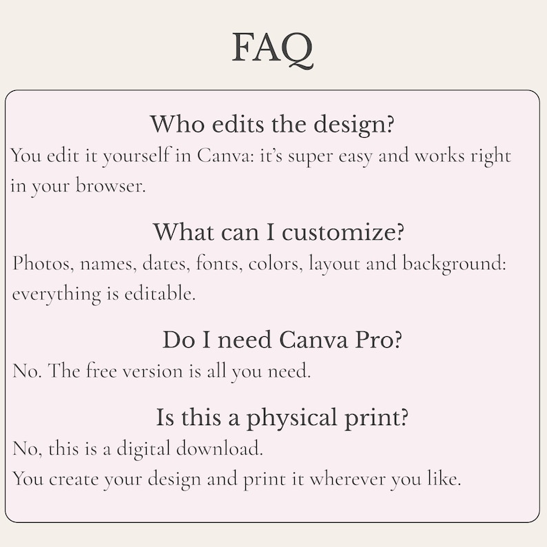 Editable Polaroid Photo Collage Template Canva | Personalized Memory ...