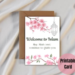 Cartão de felicitações personalizado para novos muçulmanos, cartão de boas-vindas ao islamismo, cartão para convertidos, cartão Shahada, cartão para convertidos ao islamismo, cartão de conversão