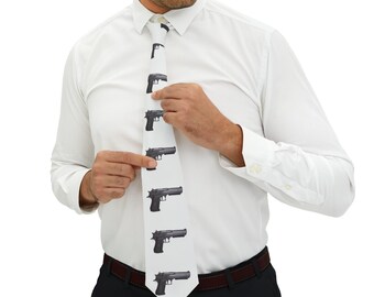Men's Necktie, Gun Necktie, Gift for Men