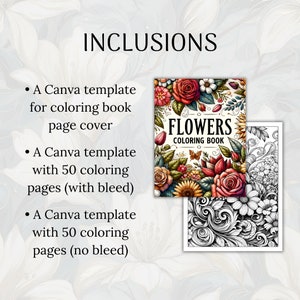 KDP coloring book, KDP interior bundle adult coloring book, Private label rights, resell rights coloring pages, KDP Canva template image 7