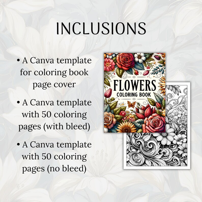 KDP coloring book, KDP interior bundle adult coloring book, Private label rights, resell rights coloring pages, KDP Canva template image 7